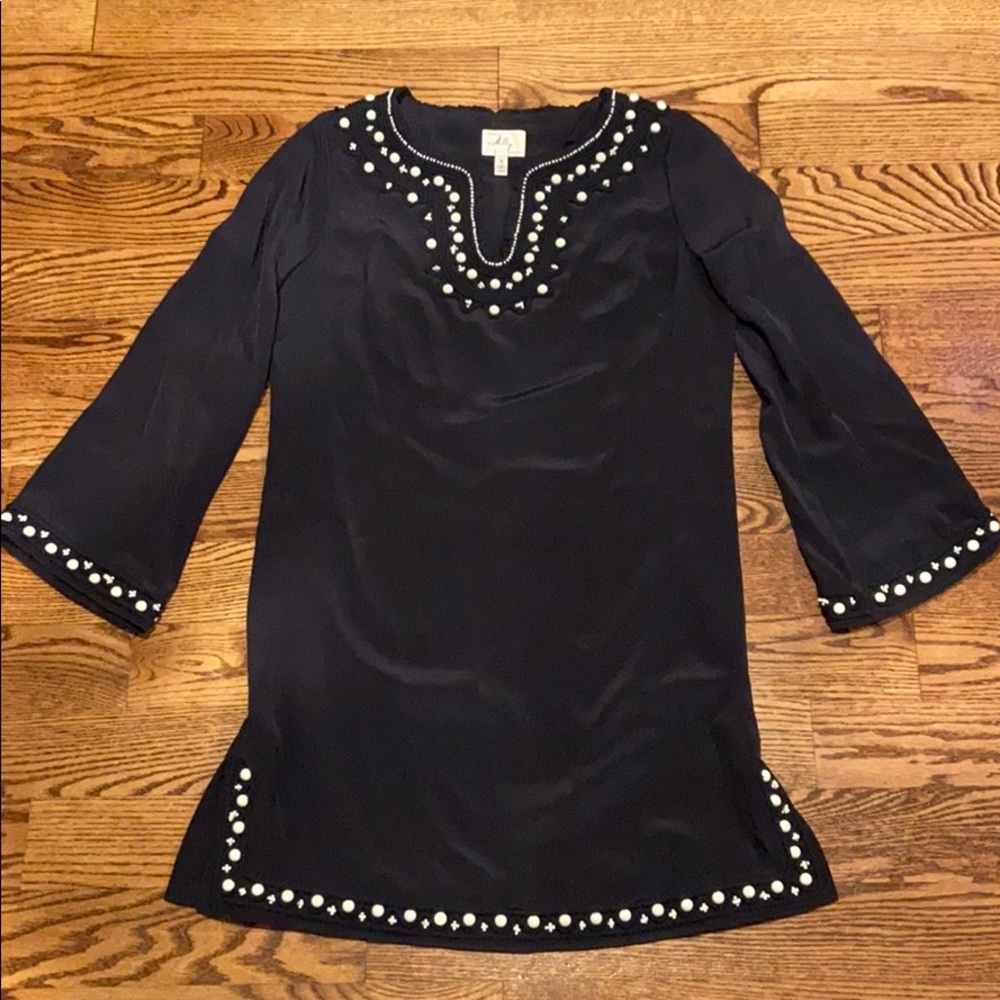 Milly of New York Navy and white beaded dress, Women’s 8